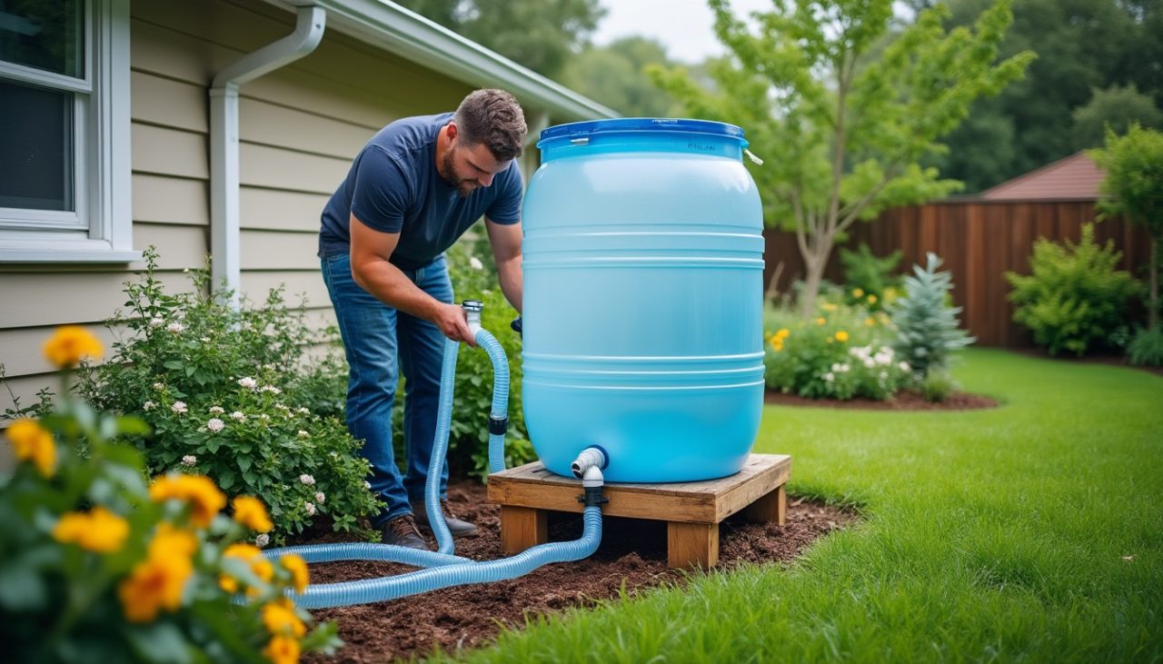 apprenez à installer un récupérateur d'eau de pluie pour arroser efficacement votre jardin tout en économisant l'eau et en protégeant l'environnement.